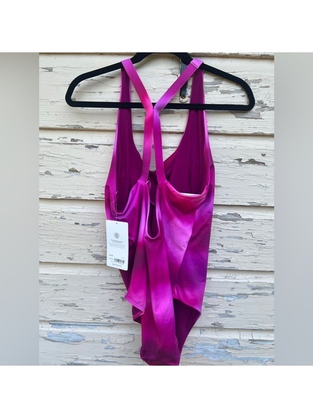 Athleta Malibu One Piece Surf Blur Ombré Barbiecore Pink Swimsuit S - Picture 3 of 7